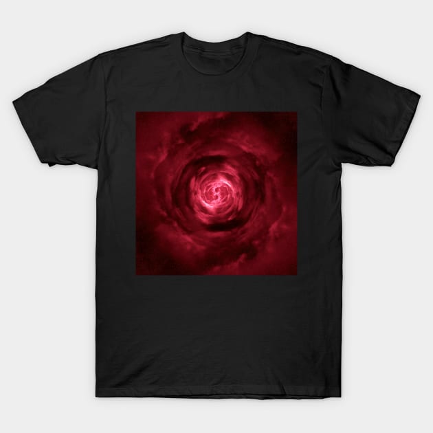 Red Wormhole in Space T-Shirt by The Black Panther